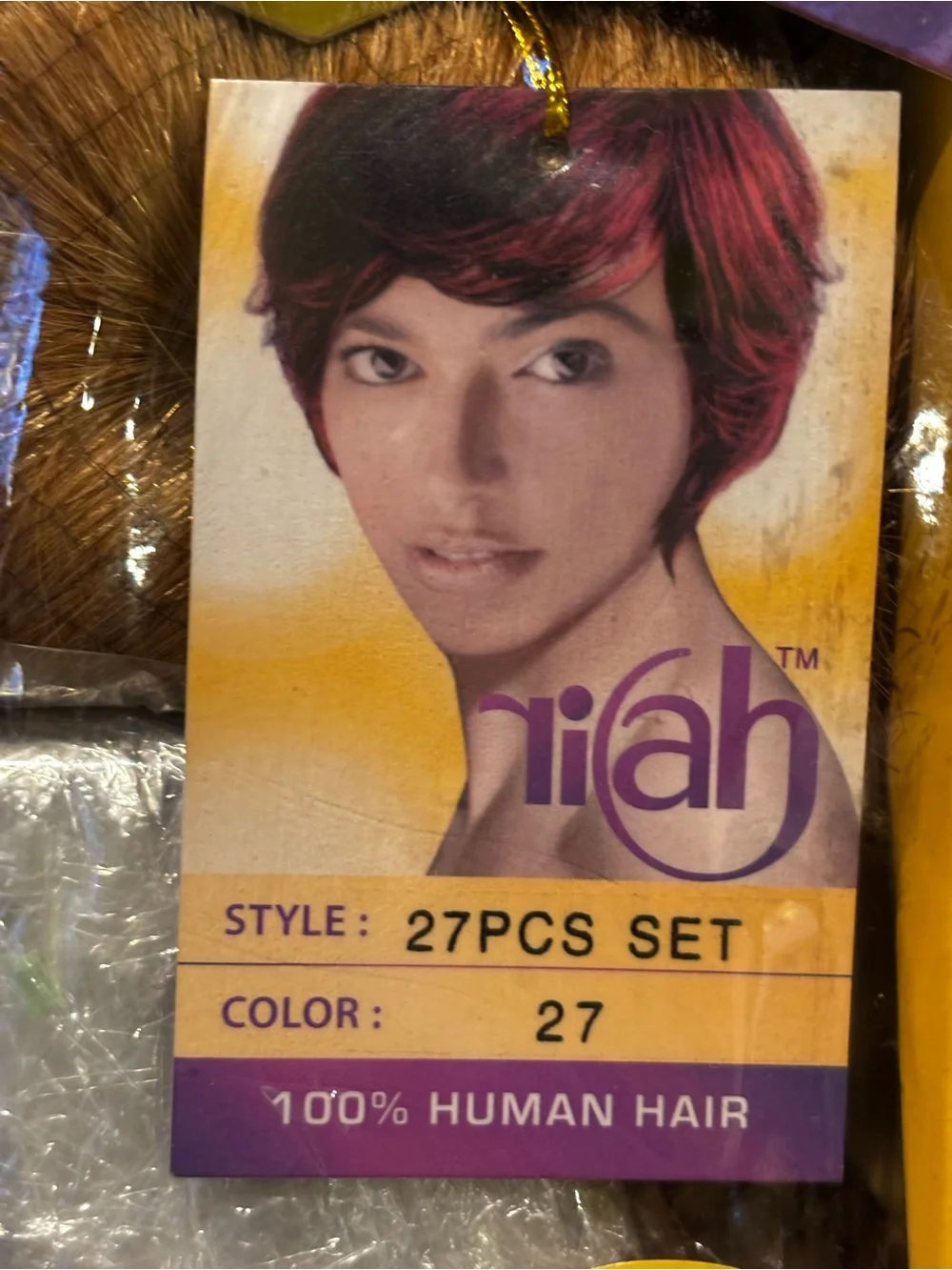 Premium 100% Human Hair Weaving - Color 27 (Light Auburn)